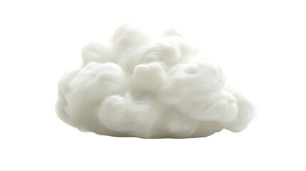 Dramatic Stormy Rainy Cotton Wool Cloud on White Background