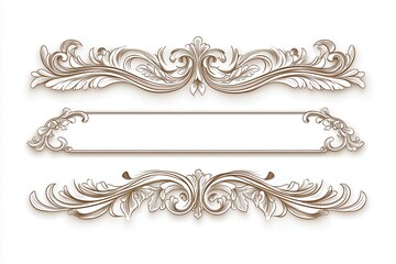 Fototapeta premium Ornate decorative elements for design
