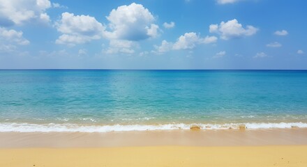 Fototapeta premium Ocean Wave on Sand Beach