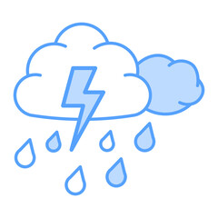 Rain icon blue