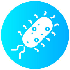 bacteria vector round glyph icon