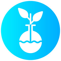 botany vector round glyph icon