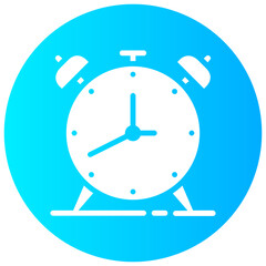 alarm vector round glyph icon