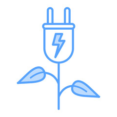 natural power energy icon blue