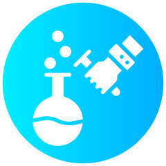 experiment vector round glyph icon