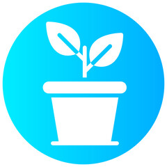 leaves vector round glyph icon