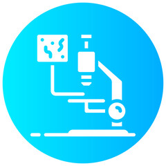 microscope vector round glyph icon