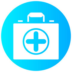 first aid kit vector round glyph icon
