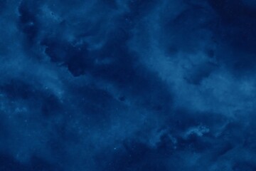 Fototapeta premium Deep Blue Nebula Space Background Cosmic Texture Abstract Universe