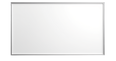 Blank White Frame with Silver Border for Artwork Display and Photo Presentation transparent background, isolate