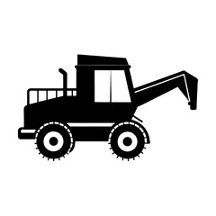 Naklejka premium tractor isolated on white background