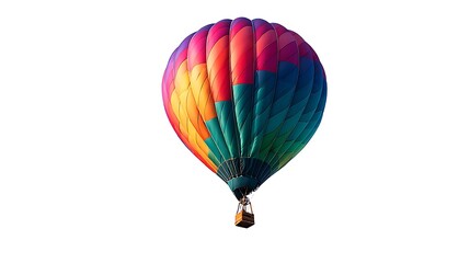 Fototapeta premium Vibrant hot, air balloon isolated
