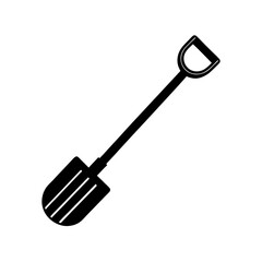 Naklejka premium garden spade isolated on white