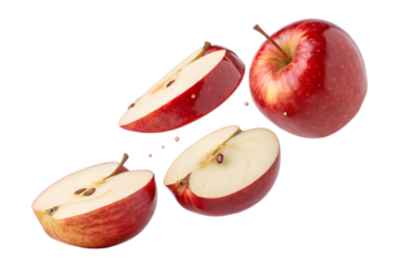 red apples isolated on white