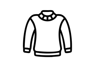 Sweater Outline Icon &ndash; Winter Clothing Thin Line Symbol, Transparent Background