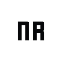 NR monogram logo design letter text name symbol monochrome logotype alphabet character simple logo