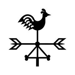 black and white rooster