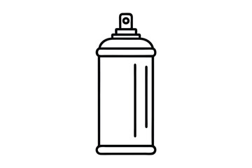 The outline of a metal spray can shows simplicity and classic style
