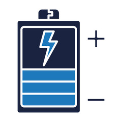 Obraz premium Battery icon blue