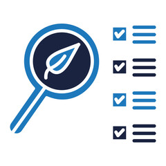 botanical research blue icon