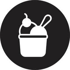 ice cream glyph icon
