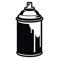 Monochromatic presents a spray can with white paint cascading down its side