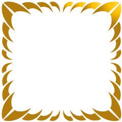 Golden ornamental border with elegant floral motifs surrounding central void