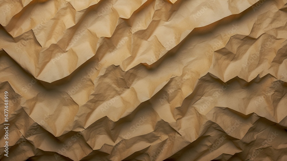 Poster detailed texture presents an abstract design with repeating patterns and layered paper forms.