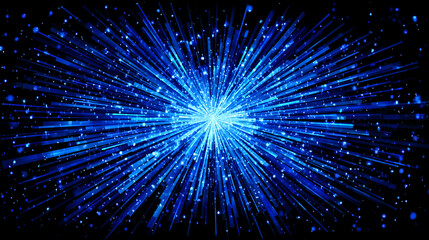 Fototapeta premium of geometric blue patterns with motion blur effect