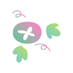 アサガオのグラデーションイラスト