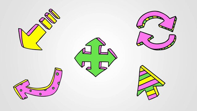 Colorful Arrow Doodles