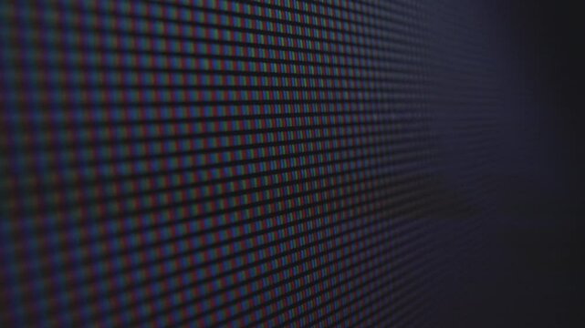 Close Up View of RGB Pixels on a LED Display Screen