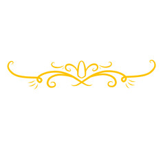 Elegant golden flourish design against a deep black backdrop illustration