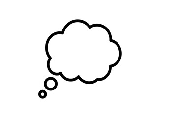 Thought bubble vector icon representing ideas, creativity, and communication in minimalistic design