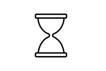 Vector icon of an hourglass representing time management and countdown