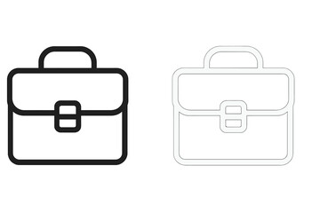 Vector icon of a briefcase designed for professional contexts, suitable for business applications and digital platforms
