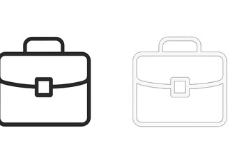 Vector icon showcasing a briefcase design in two styles, perfect for business or finance themes