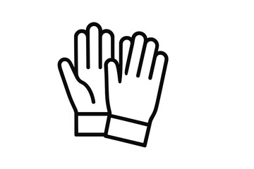 Vector icon of two hands showing open palms in a simplistic style suitable for various applications