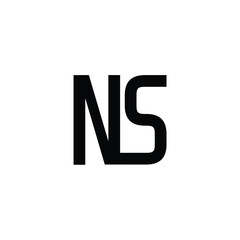 NS monogram logo design letter text name symbol monochrome logotype alphabet character simple logo