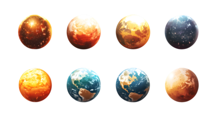 Celestial Bodies Collection: Sun, Planets, Earth, Moon, Mars - Outer Space Exploration