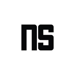 NS monogram logo design letter text name symbol monochrome logotype alphabet character simple logo