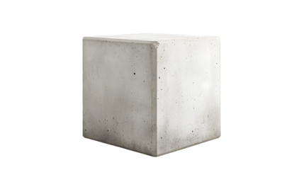 Simple Concrete Cube Block - Professional Usage in Design Concepts