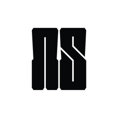 NS monogram logo design letter text name symbol monochrome logotype alphabet character simple logo