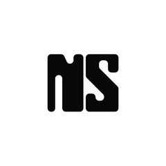 NS monogram logo design letter text name symbol monochrome logotype alphabet character simple logo