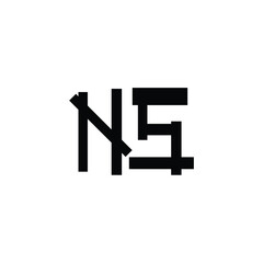 NS monogram logo design letter text name symbol monochrome logotype alphabet character simple logo