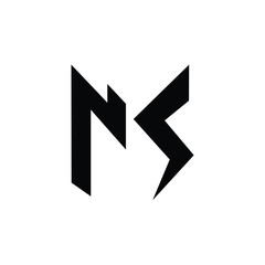 NS monogram logo design letter text name symbol monochrome logotype alphabet character simple logo
