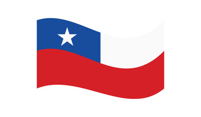 Chile flag. Vector illustration of the national flag. EPS10