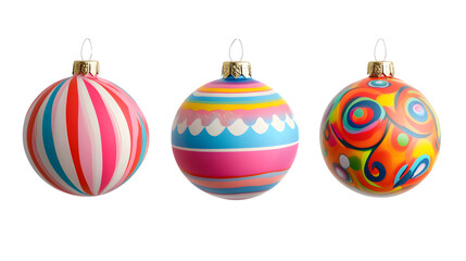 Vintage Christmas Decorations with Psychedelic 1960s Style for Festive Holiday Design Projects