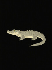 Naklejka premium lizard on a black background