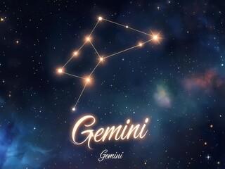 Celestial Gemini: A Constellation's Night Sky Portrait